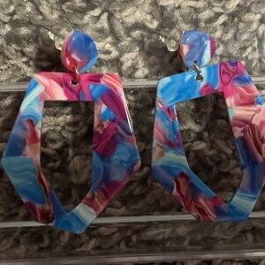 Multicolor Geometric Earrings